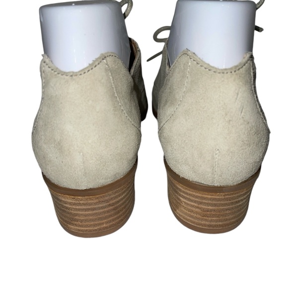 Born Women's Shoes Size 11 Gray Leather Upper Lace Up Slip On Block Heel - Picture 7 of 12